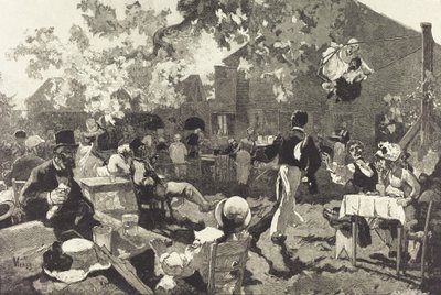 Le Cabaret du Coq de Bruyère im Bois de Meudon, 1888 von Auguste Lepere