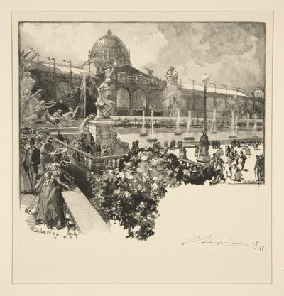 Der Palast der freien Künste, Außenansicht von Auguste Lepere