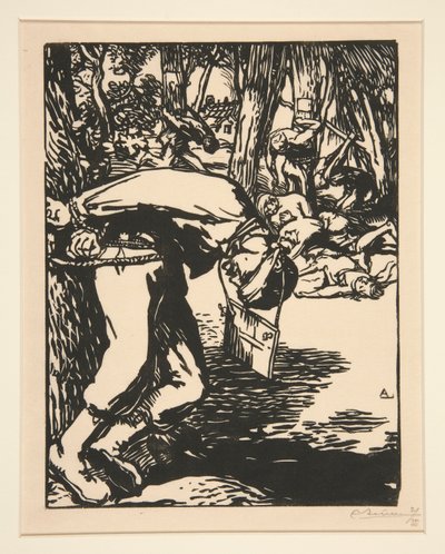 Die Freischärler, aus La Guerre de 1914, erste Serie, Nr. 11 von Auguste Lepere