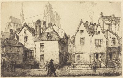 Alte Häuser in Amiens, 1907 von Auguste Lepere