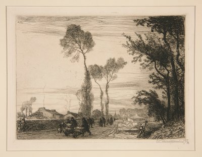 Rückkehr vom Markt (Saint-Jean-de-Monts) von Auguste Lepere