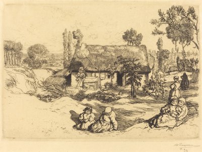 Unterkunft für die Armen, Vendée (Le nid de pauvres, Vendée) von Auguste Lepere