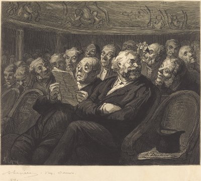 Die Orchesterstühle von Auguste Lepère after Honoré Daumier