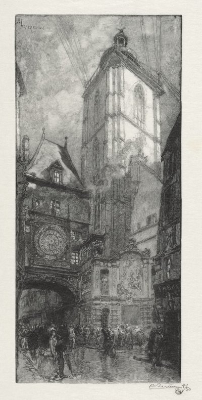 Rouen Illustré: Die Große Uhr von Auguste Louis Lepère
