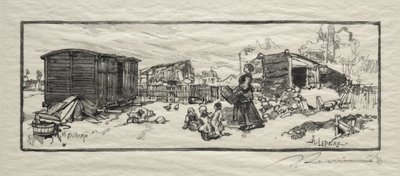 Das Kutschenhaus (Le wagon-logement) von Auguste Louis Lepère