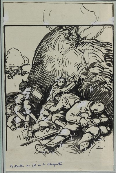 Schlacht am Col de la Chiprotte von Auguste Louis Lepère