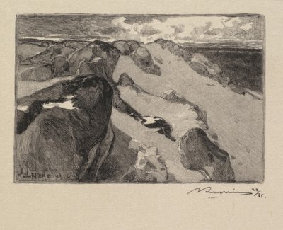 Fontainebleau-Wald: Arbonne, Le Gros Sablon von Auguste Louis Lepère