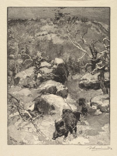 Wald von Fontainebleau: Cuvier-Châtillon-Fels von Auguste Louis Lepère