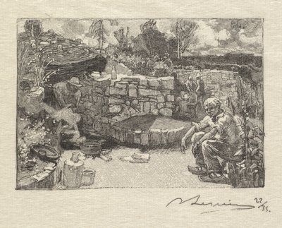 Fontainebleau-Wald: Hütte des Steinbrucharbeiters von Auguste Louis Lepère