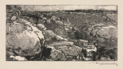 Wald von Fontainebleau: Der Zirkus von Long-Rocher, 1888 von Auguste Louis Lepère