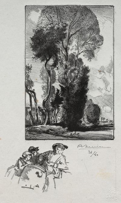 Le Bocage, 1909 von Auguste Louis Lepère