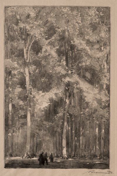 Le Matin, Carrefour des Forts Marlotte, 1889 von Auguste Louis Lepère