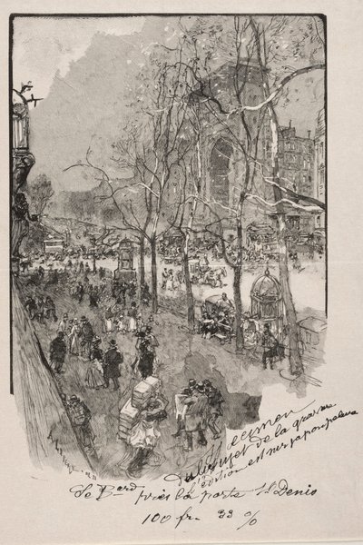 Les Boulevards, prèes de la Porte St. Denis von Auguste Louis Lepère