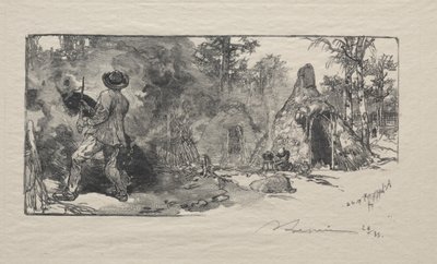 Les Charbonniere, 1887 von Auguste Louis Lepère