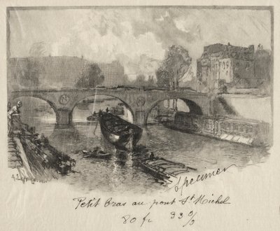 Petit bras am Pont St. Michel von Auguste Louis Lepère