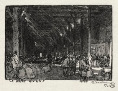 Rouen Illustré: Die Kornhalle von Auguste Louis Lepère