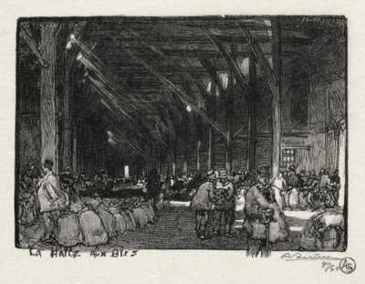 Rouen Illustré: La Halle aux Blés, 1896 von Auguste Louis Lepère