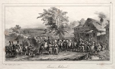 Album für 1831: Militärischer Konvoi von Auguste Raffet
