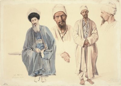 Ein älterer Jude und ein muslimischer Tatar in der Krim von Auguste Raffet