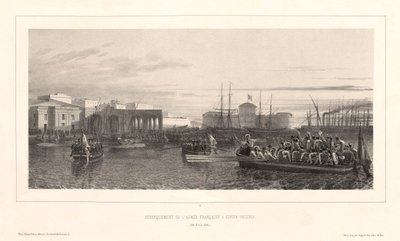 Landung der französischen Armee in Civita-Vecchia, 25. April 1849 von Auguste Raffet