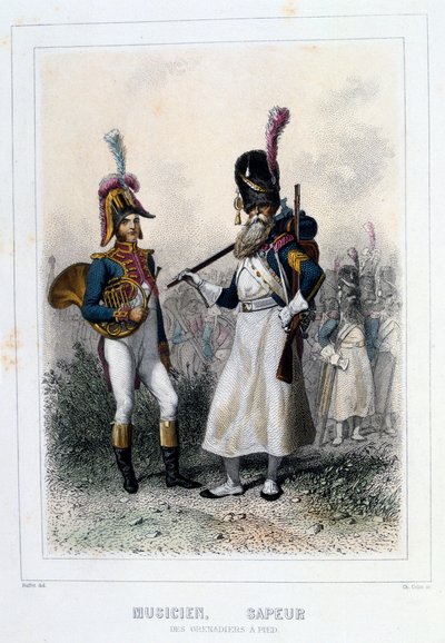 Musiker und Pionier der Grenadiere-à-Pied, 1859 von Auguste Raffet