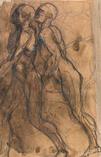Die Schatten nähern sich Dante und Virgil von Auguste Rodin
