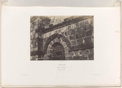 Detail eines Fensters der Grabeskirche, Jerusalem von Auguste Salzmann