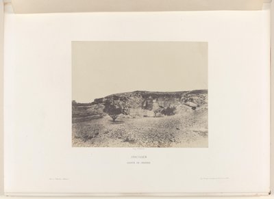 Ansicht der Grotte von Jeremia, nahe Jerusalem von Auguste Salzmann