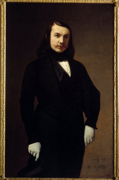 Porträt von Theophile Gautier (1811-1872), Dichter, Romanautor und Kritiker von Auguste de Chatillon