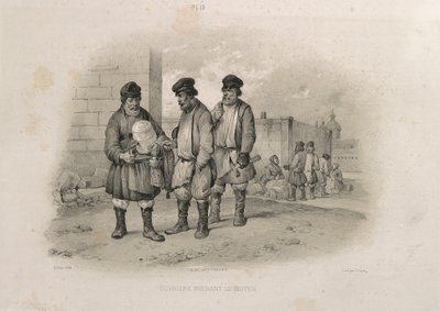 Bauarbeiter trinken Sbiten aus: Der Bau der St. Isaacs Kathedrale von Auguste de Montferrand