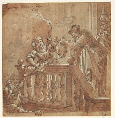 Judith zeigt dem Volk das abgeschlagene Haupt von Holofernes von Augustin Braun