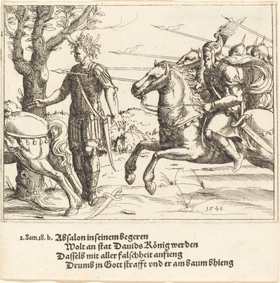 Absalom wird von Joab getötet von Augustin Hirschvogel