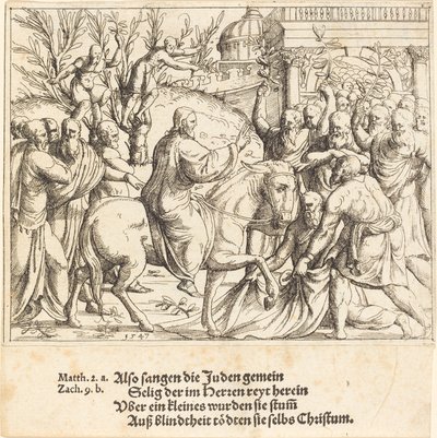 Der Einzug in Jerusalem von Augustin Hirschvogel