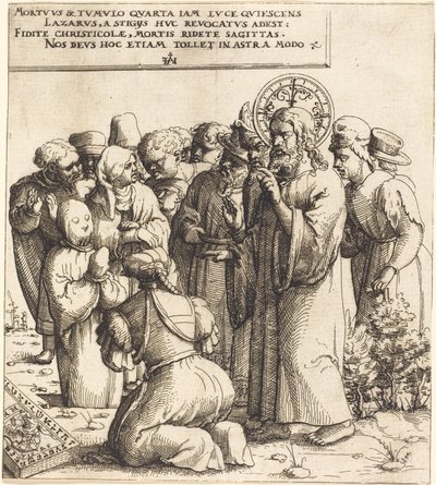 Die Auferweckung des Lazarus von Augustin Hirschvogel