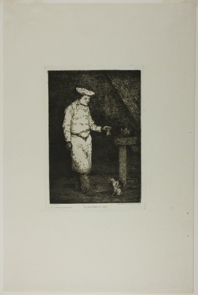 Das Mittagessen der Katze von Augustin Théodule Ribot
