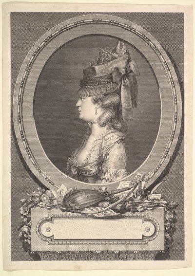 Porträt von Adrienne-Sophie Marquise de *** von Augustin de Saint Aubin