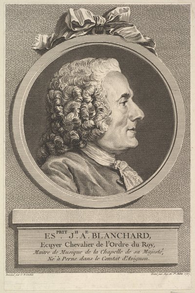 Porträt von Esprit-Joseph-Antoine Blanchard, 1767 von Augustin de Saint Aubin
