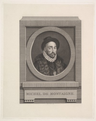 Porträt von Michel de Montaigne 1533-1592, 1774 von Augustin de Saint Aubin