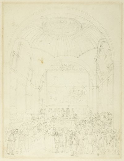 Studie für den Gemeinderatssaal, Guild Hall, aus Microcosm of London von Augustus Charles Pugin