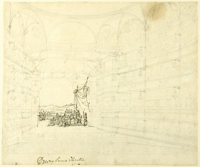 Studie für Drurylane Theater, aus Microcosm of London von Augustus Charles Pugin