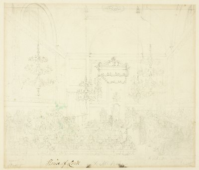 Studie für das House of Lords, aus Microcosm of London von Augustus Charles Pugin
