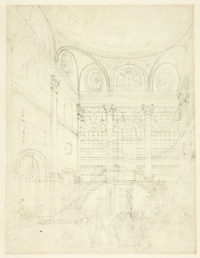 Studie für Session House, Clerkenwell, aus Microcosm of London von Augustus Charles Pugin