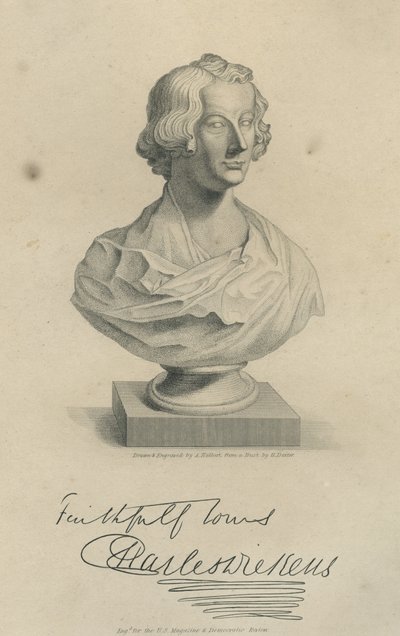 Charles Dickens, nach einer Büste von Henry Dexter, ca. 1942 von Augustus Halbert