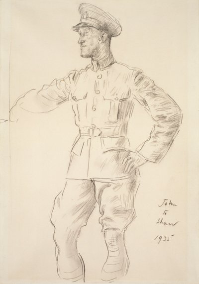 Porträt von Flugzeugführer T.E. Shaw Lawrence von Arabien, 1935 von Augustus John