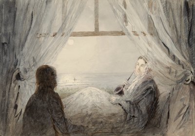 Porträt von Harriet Martineau auf einer Couch, 1844 von Augustus Leopold Egg