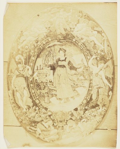 Tafel mit allegorischer Figur der Grammatik von Augustus W. Franks