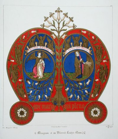 Monogramm des Namens unserer gesegneten Dame, aus 