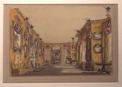 Der gelbe (nördliche) Salon von Augustus Welby Pugin