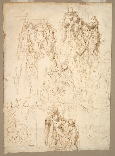 Studien für die Kreuzabnahme von Aurelio Luini