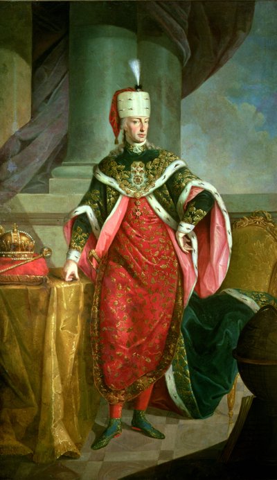 Kaiser Franz I. (1708-65) Heiliger Römischer Kaiser, in den offiziellen Roben des Ordens von St. Stephan von Austrian School